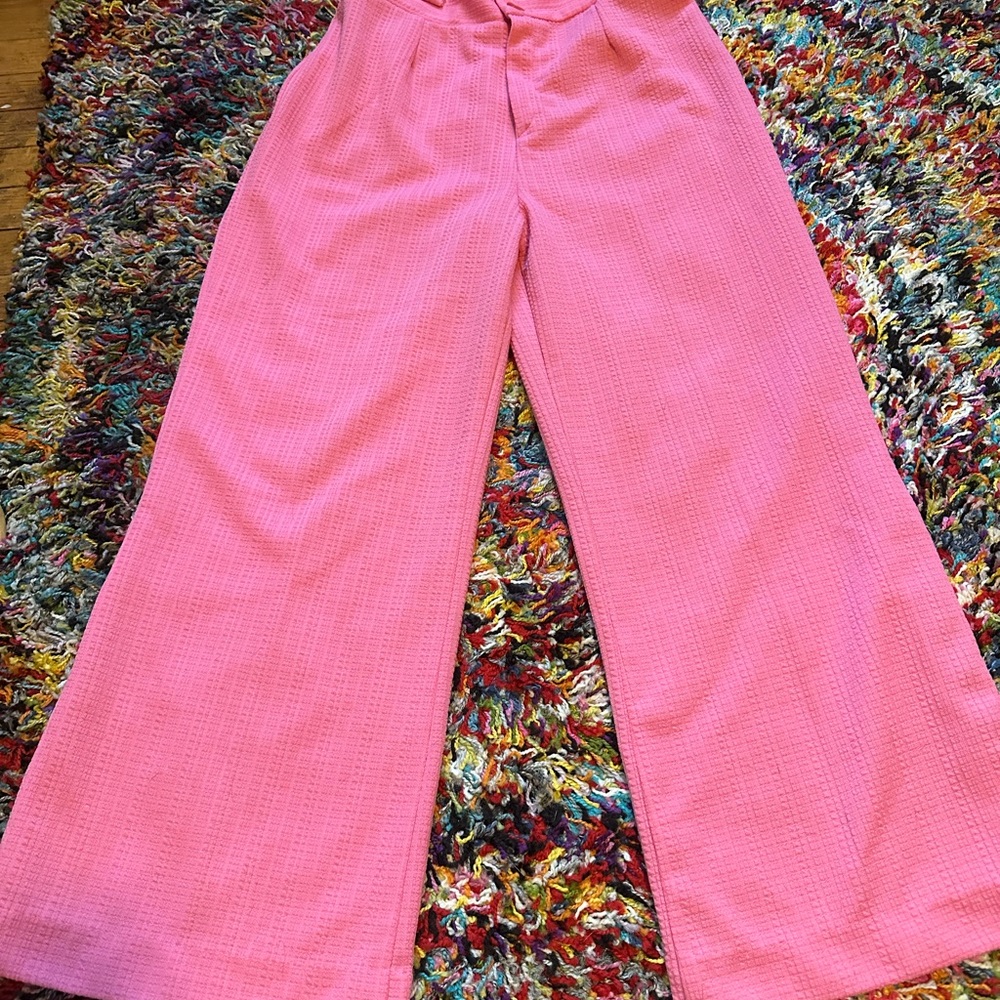 Vintage 1970s Pink Wide-Leg Pants - Picture 2 of 10